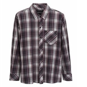 Empyre Mens XL Plaid Button Down Shirt Grey White Red Long Sleeve Cotton Skater